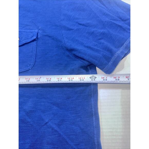 Lucky Brand Mens Pullover Knit Short Sleeve Blue Cotton Polo Shirt XXL - Picture 6 of 10